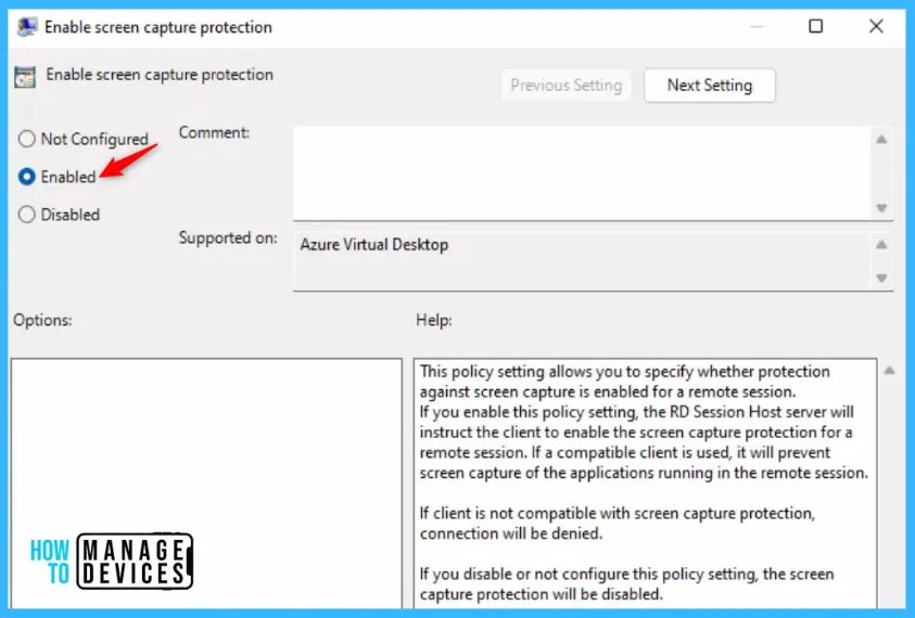 Configure Screen Capture Protection for Windows 365 Cloud PC Fig.6