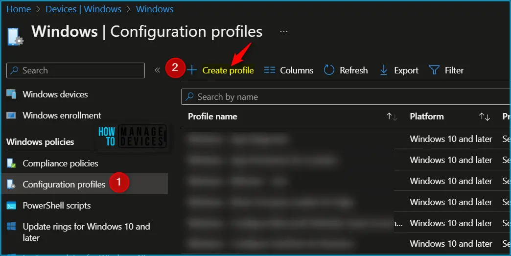 Enable Windows Devices Health Monitoring Profile Using Intune Fig.1