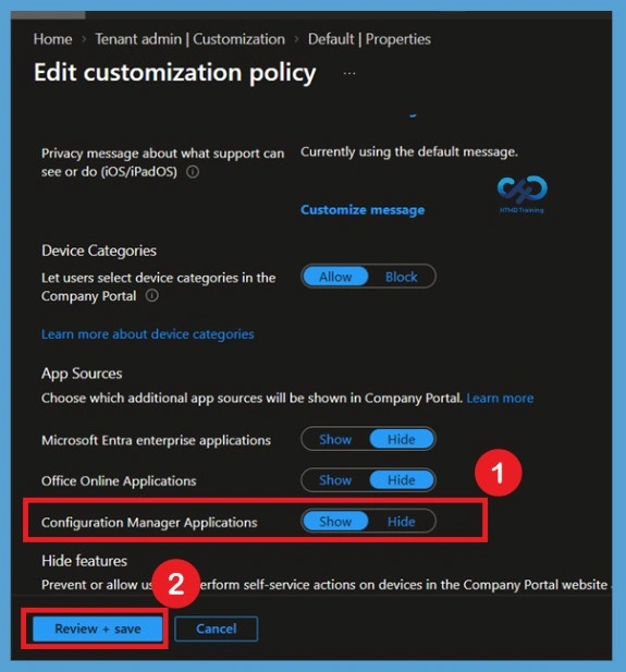 Show or Hide Configuration Manager Apps in Intune Company Portal to Reduce App Duplication 5