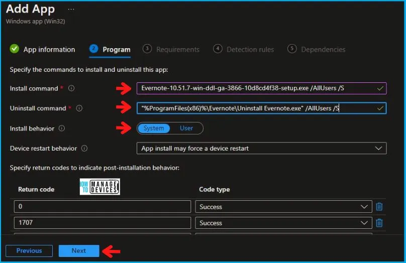 Evernote Installation Using Intune Fig.6