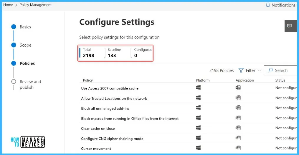 Create and Export Office Policy Configuration Fig.3