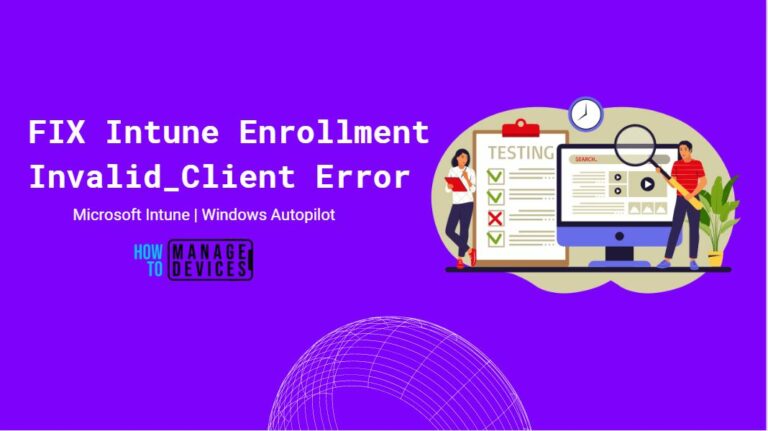 Invalid_client error autopilot enrollment