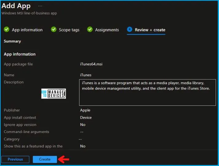 Deploy iTunes using Intune Step-by-Step Guide Fig.8