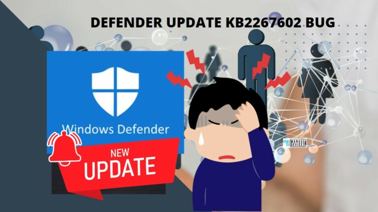 Latest Defender Update KB2267602 Bug Deletes Shortcut Main