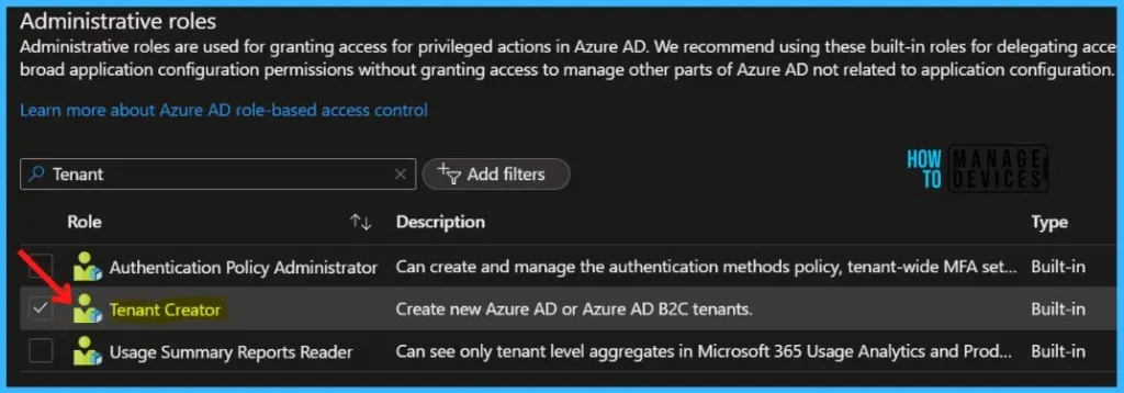 Restrict Azure AD Tenant Creation for Users Fig.2