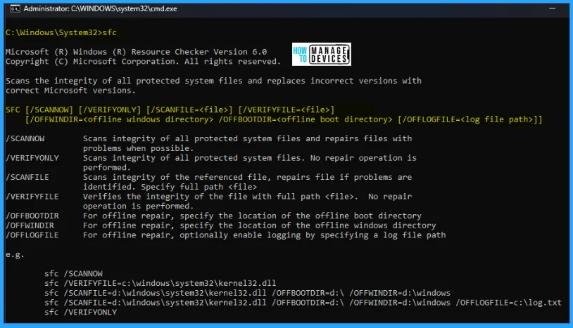 SFC Command to Repair Corrupted System Files in Windows 11 -Fig.2