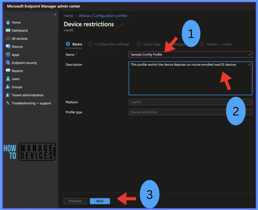 Configure Device Restriction Settings for macOS Device using Intune Fig. 2