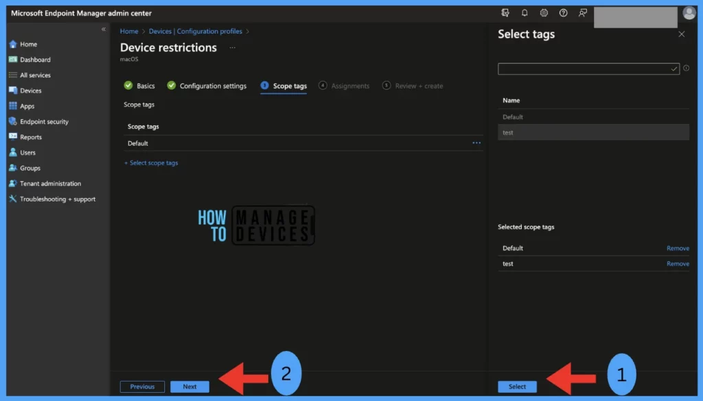 Configure Device Restriction Settings for macOS Device using Intune Fig. 4