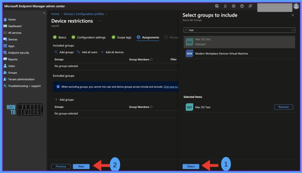 Configure Device Restriction Settings for macOS Device using Intune Fig. 5