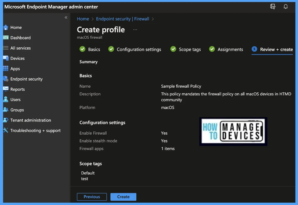 Configure macOS Firewall Security Using Intune Fig.6