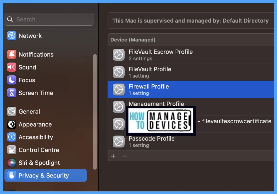 Configure Firewall Security on macOS Devices using Intune Fig.12