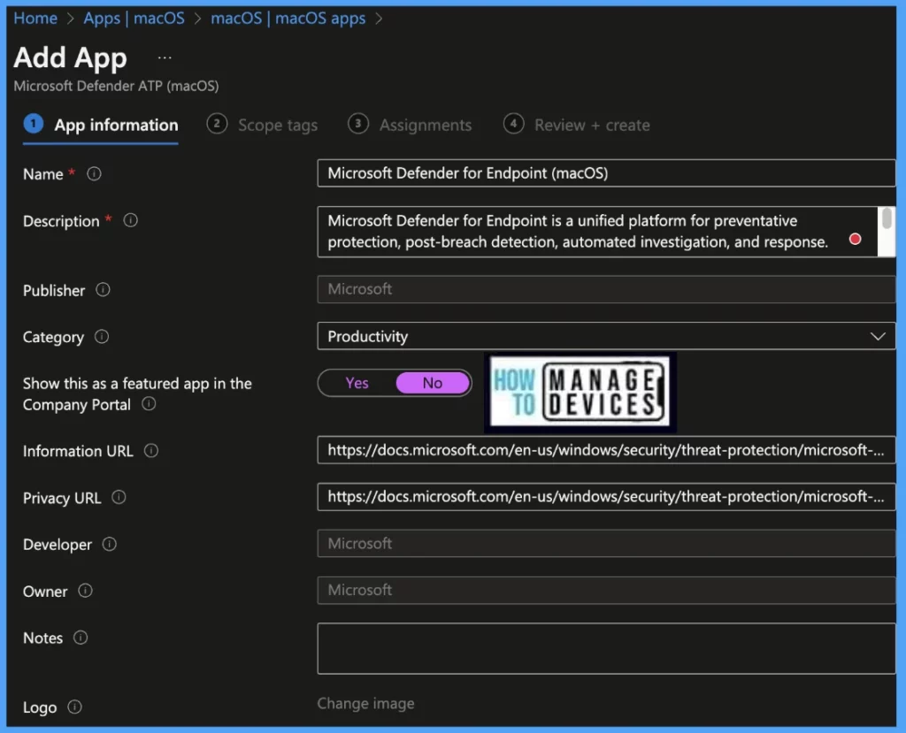 Deploy Microsoft Defender for macOS using Intune Fig.2