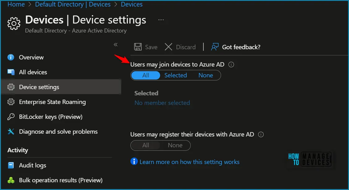 Device Settings - Windows Autopilot Enrollment with Error 0x801C03ED Fig.3