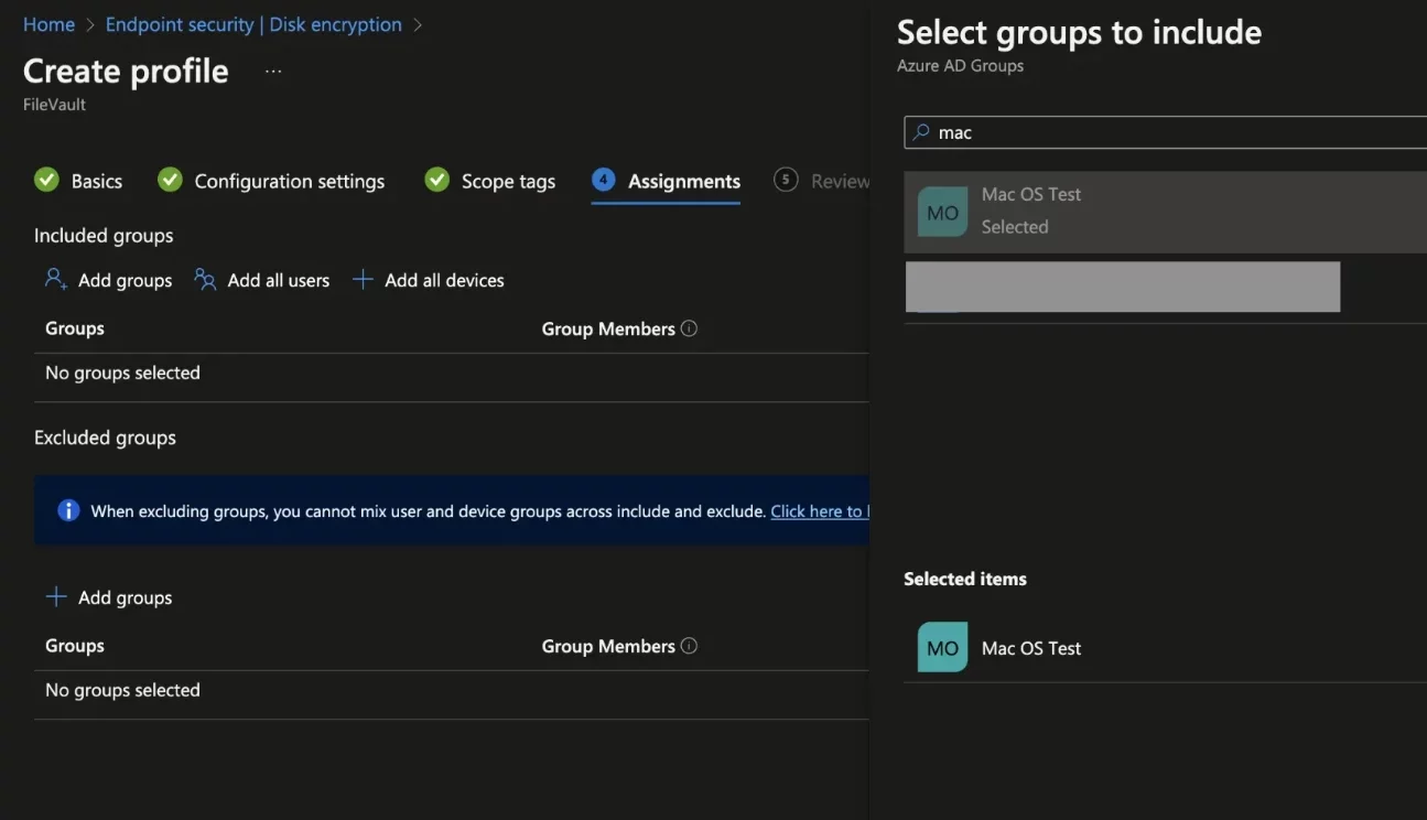 Configure FileVault Encryption Settings for macOS Device using Intune FIg. 5