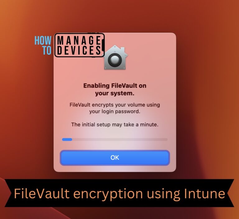 Configure FileVault encryption settings on macOS using Intune