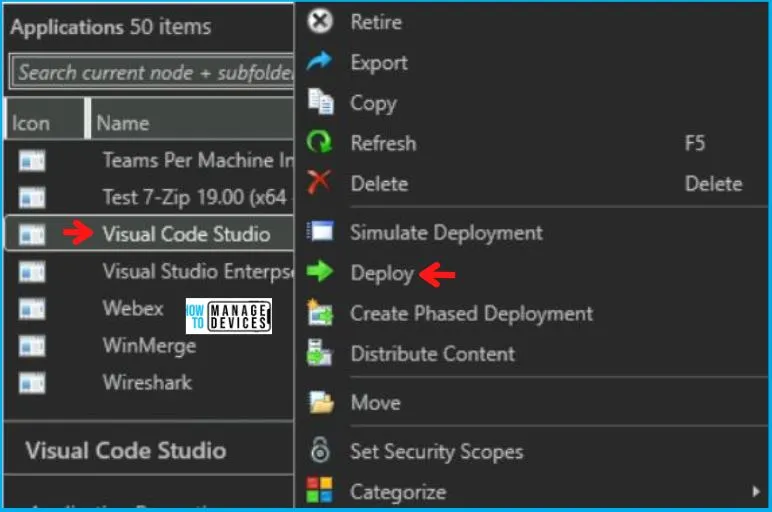 Visual Studio Code Deployment Using SCCM Application Model Fig.14