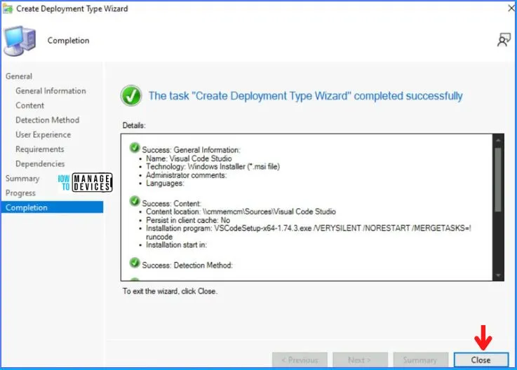 Visual Studio Code Deployment Using SCCM Application Model Fig.9