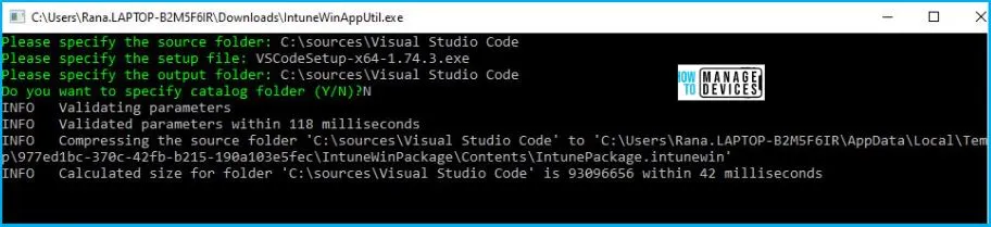 Visual Studio Code Installation Using Intune Fig.1