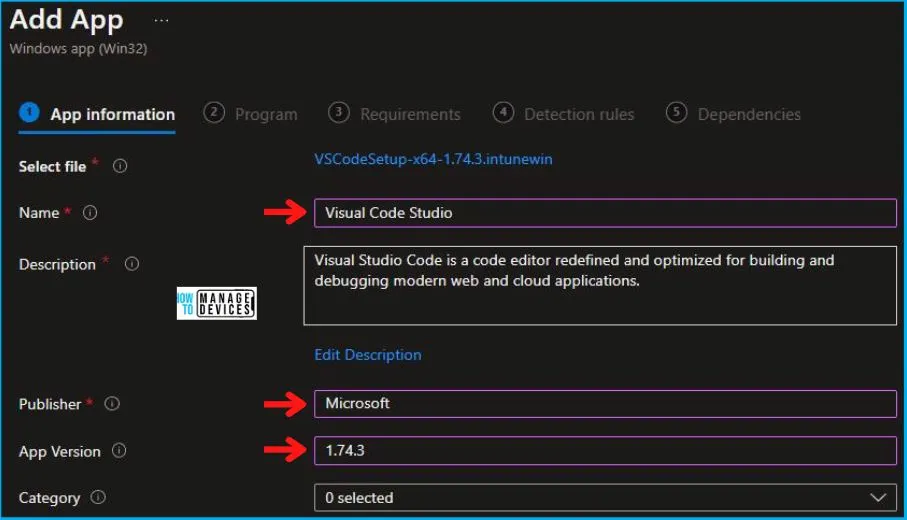 Visual Studio Code Installation Using Intune Fig.4