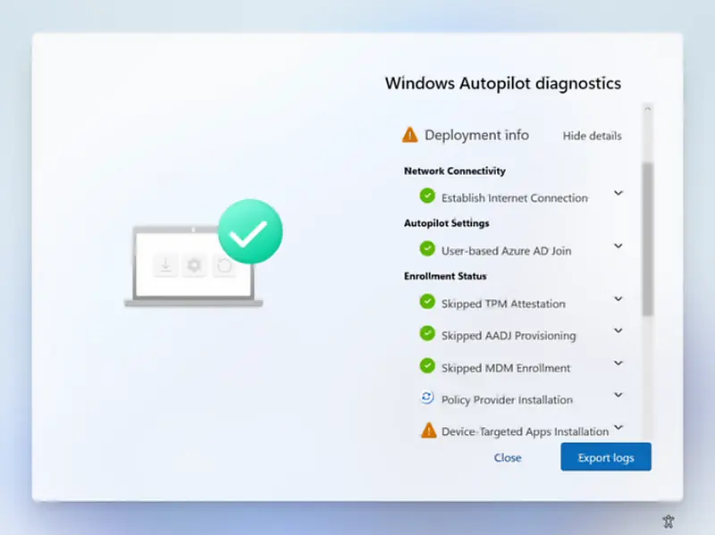 Benefits of Enabling Windows Autopilot Diagnostics Page Fig.4