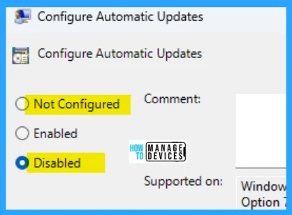 Enable Disable Windows Update Policies using GPO or Intune 10 Enable Disable Windows Update Policies using GPO or Intune -Fig.9