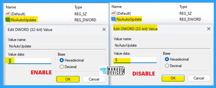 Enable Disable Windows Update Policies using GPO or Intune -Fig.14