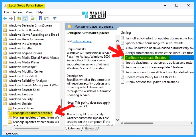 Enable Disable Windows Update Policies using GPO or Intune -Fig.8