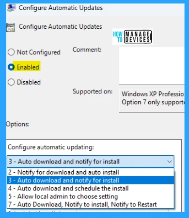 Enable Disable Windows Update Policies using GPO or Intune -Fig.10