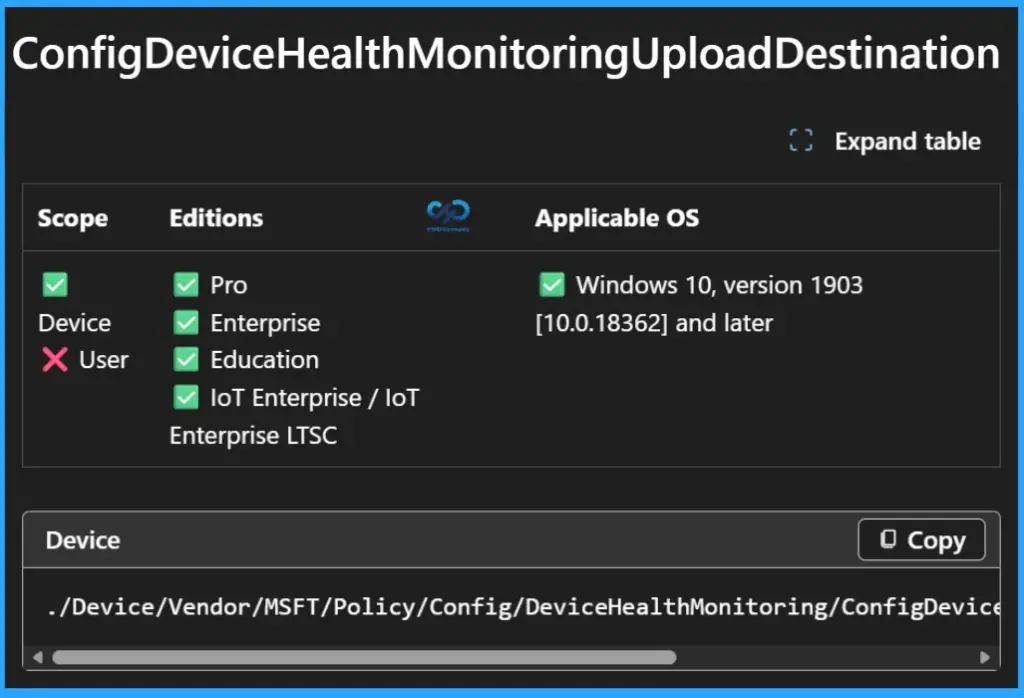 Deprecated Device Health Monitoring Settings in Intune Settings Catalog - Fig.11