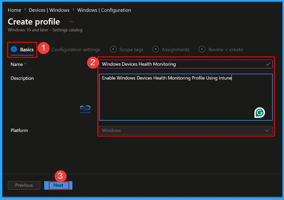 Deprecated Device Health Monitoring Settings in Intune Settings Catalog - Fig.3