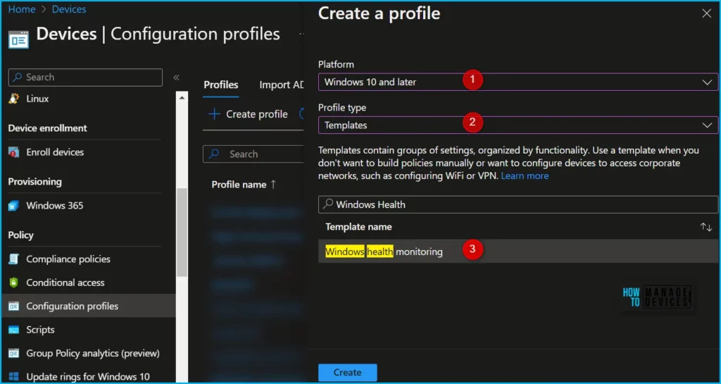 Enable Windows Devices Health Monitoring Profile Using Intune Fig.2