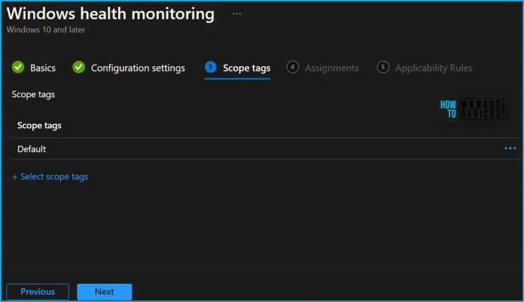 Enable Windows Devices Health Monitoring Profile Using Intune Fig.5