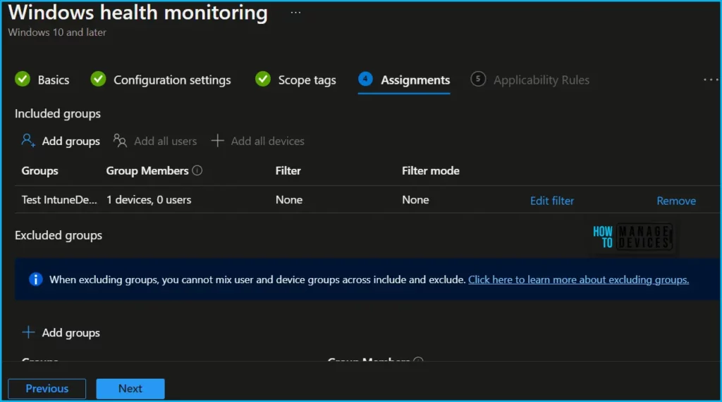 Enable Windows Devices Health Monitoring Profile Using Intune Fig.6