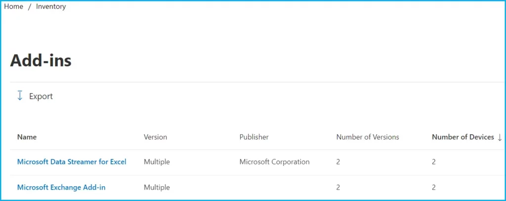 Get Office Apps Inventory Report from Microsoft 365 Admin Center Fig.2