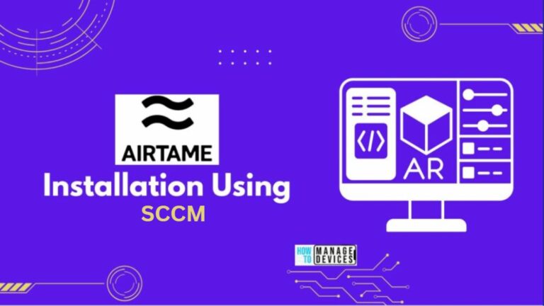Installation using SCCM