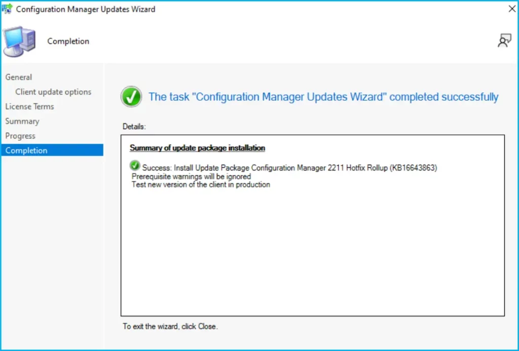 Latest Fixes for SCCM 2211 KB16643863 Hotfix Update Rollup Fig.5