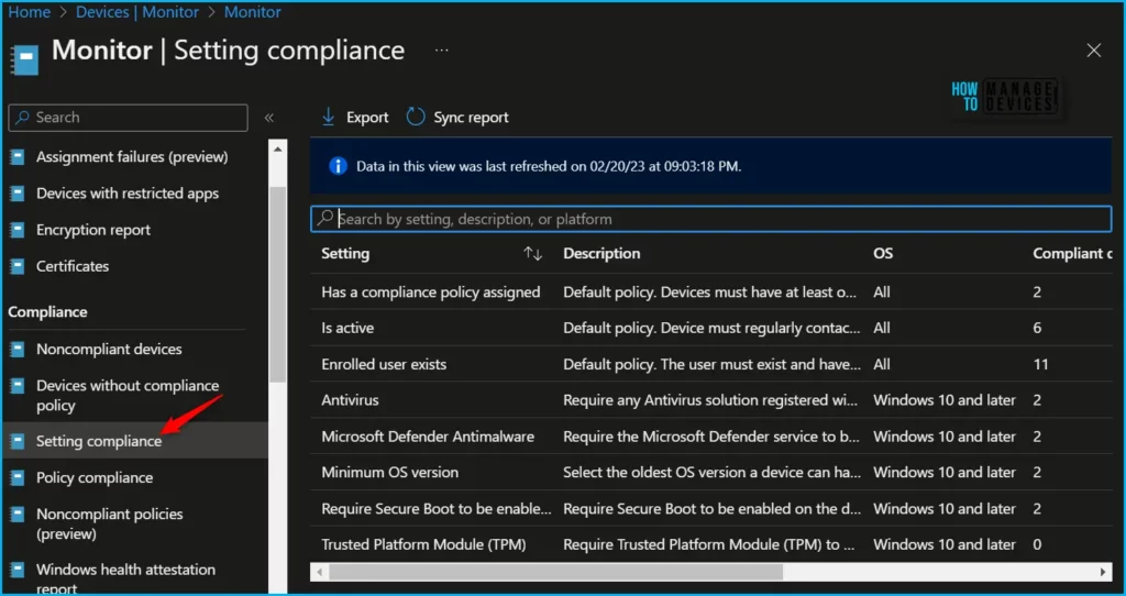 Manage Intune Compliance Policy Settings Fig.3