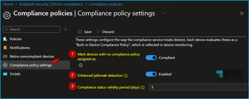 Manage Intune Compliance Policy Settings Fig.2