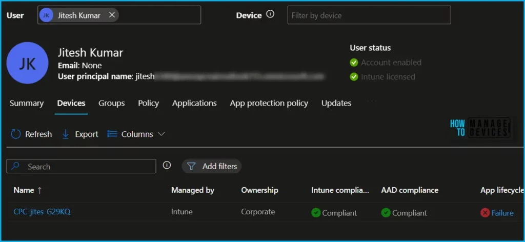 Explore New Intune Troubleshooting Experience for Intune Issues Fig.6