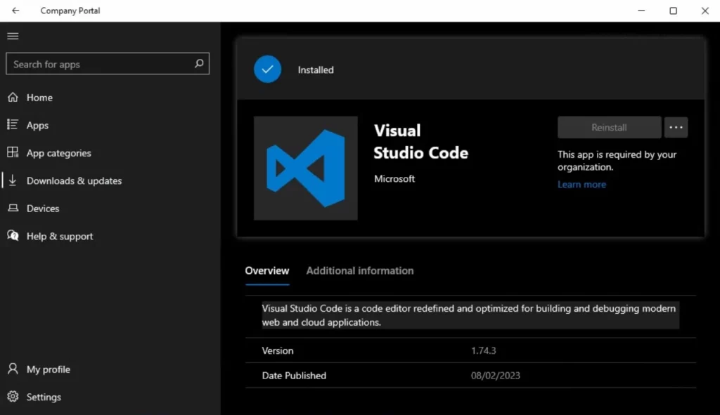 Visual Studio Code Installation Using Intune Fig.12