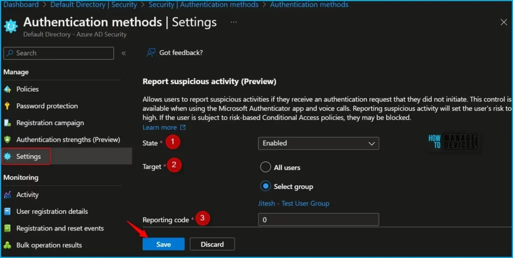 Enable Suspicious Activities Report in Azure AD Fig.2