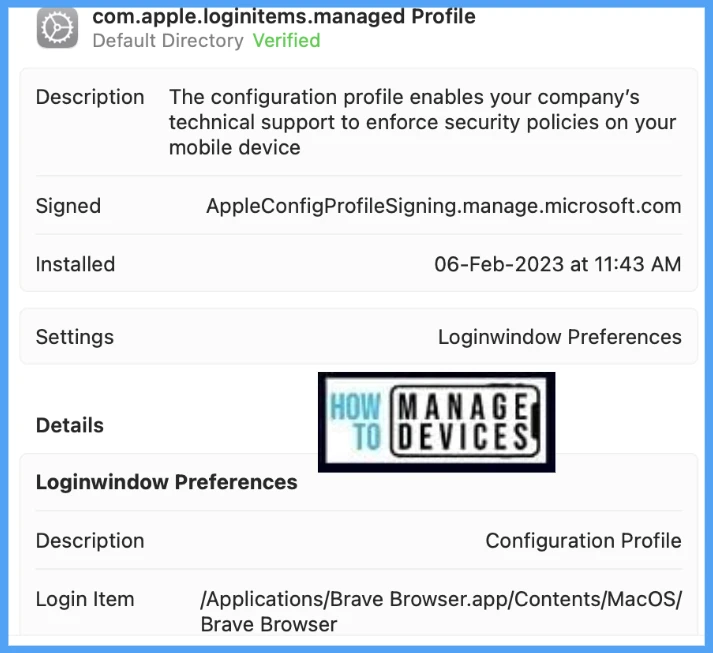 Login and background app restriction in macOS devices using Intune Fig. 14