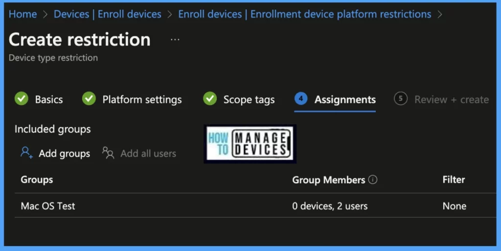 How to block macOS devices enrolment using Intune Fig. 11