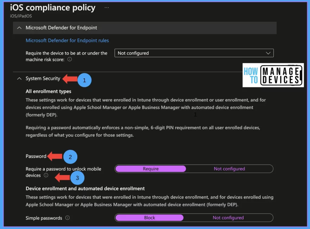 How to create a Compliance policy for iOS/iPadOS devices fig.9