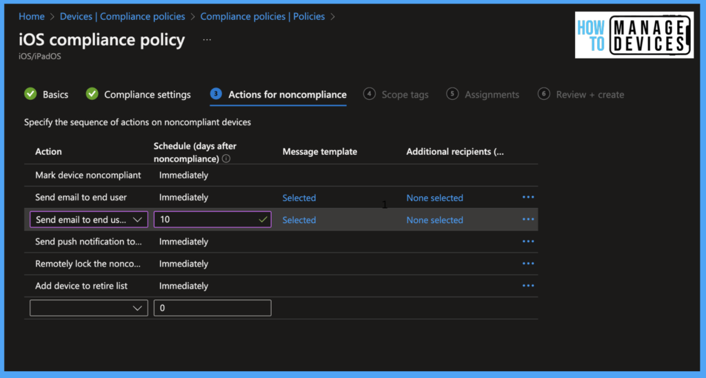 How to create a Compliance policy for iOS/iPadOS devices fig.11