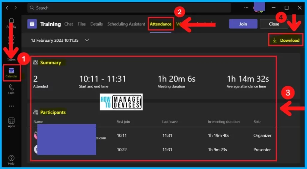 Enable Meeting Attendance Reports in MS Teams | View and Download - fig. 9