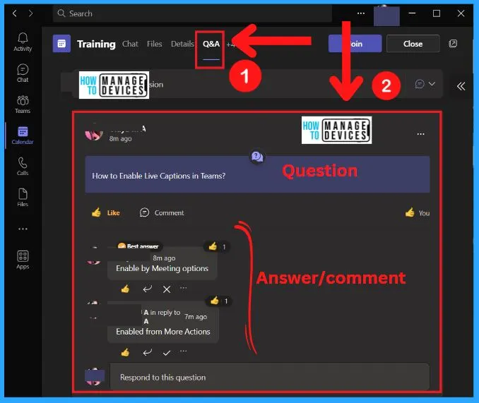 Enable Q&A in Microsoft Teams Meetings 2