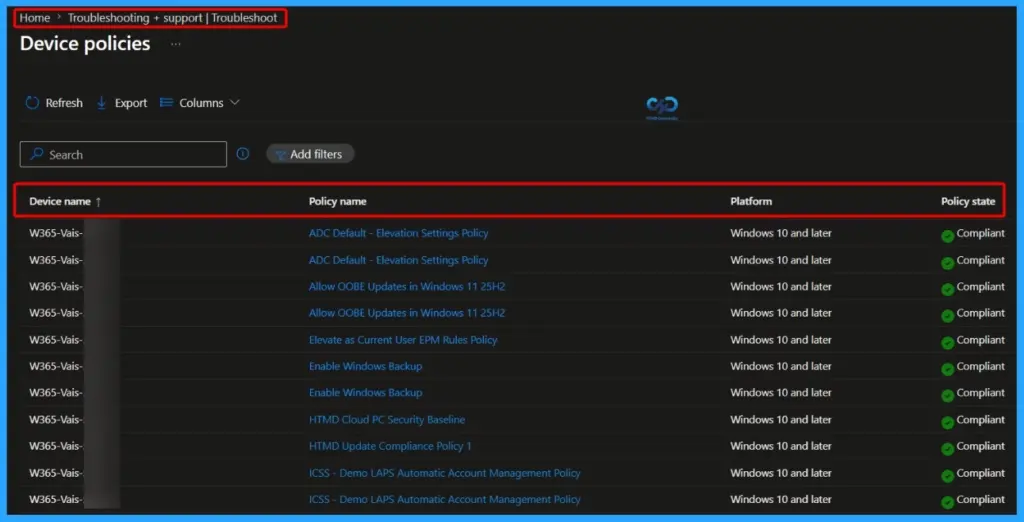 Explore Intune Troubleshooting Plus Support Dashboard for Intune Issues 7 Explore Intune Troubleshooting Plus Support Dashboard for Intune Issues - Fig.6