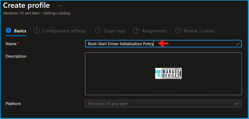 Boot Start Driver Initialization Policy Using Intune Fig.2