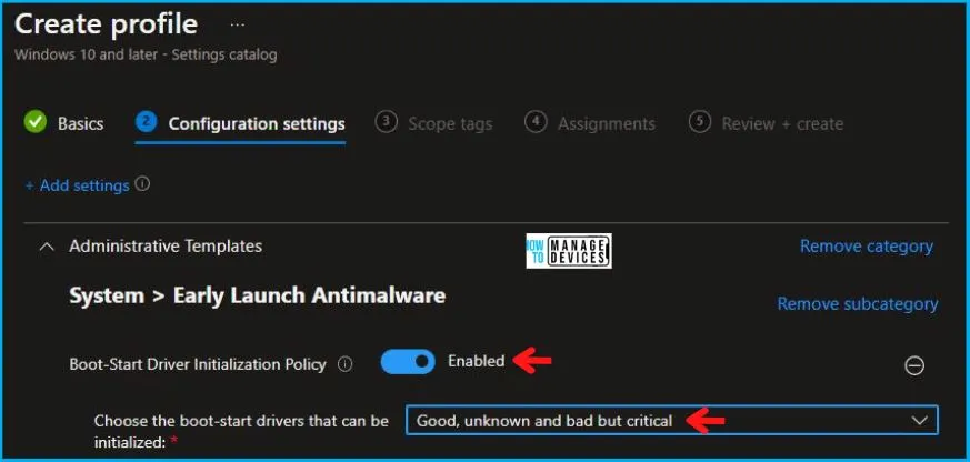 Boot Start Driver Initialization Policy Using Intune Fig.5